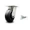 Service Caster 5 Inch Kingpinless Rubber on Steel Wheel Swivel Caster with Swivel Lock SCC SCC-KP30S520-RSR-BSL - alternate 1